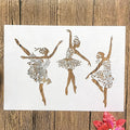 TIAMECH A4 Reusable Ballet Girls Stencil by TIAMECH