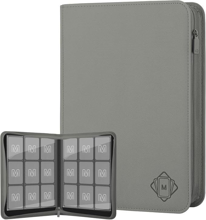 Trading Card Binder with 9 Side Loading Pocket Card Album Hold Up to 540 Cards by MOSLA