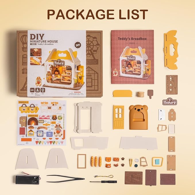 DIY Mini House Building Teddy Miniature Kit Breadbox, Miniverse Lifestyle - Image 8