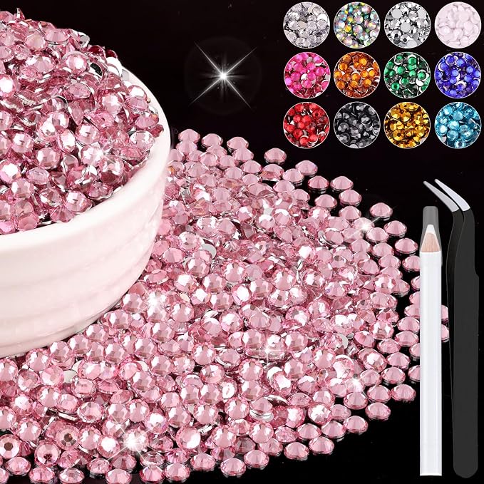 6000PCS 4mm Resin Rhinestones Bulk by BELLEBOOST