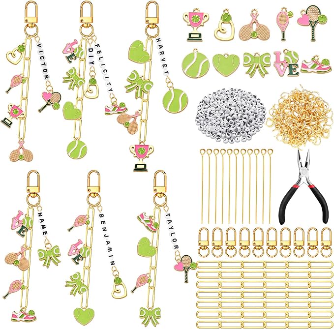 CraftyDream 558 Pcs Tennis Charms by CraftyDream