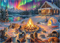 Aurora Winter Cabin Puzzles for Adults 1000 Pieces, Impossible Hard Challenging by FLYHOUR