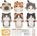 MOREJMTT Needle Felting Kit, 6Pieces Cats Making Wool Needle Felting Starter Kit by MOREJMTT