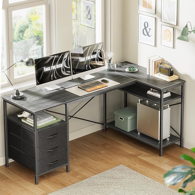 Huuger L Shaped Office Desk - Image 2