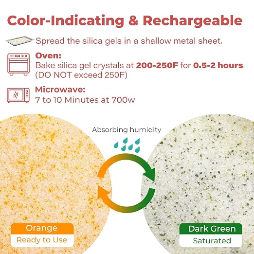 LotFancy 2.5 LBS Silica Gel Flower Drying, Reusable Color Indicating Silica - Image 6