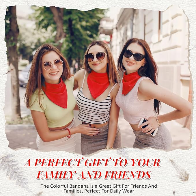 Suhine 100% Cotton Solid Bandanas Blank Bandanas Multifunctional Headband Scarf - Image 3
