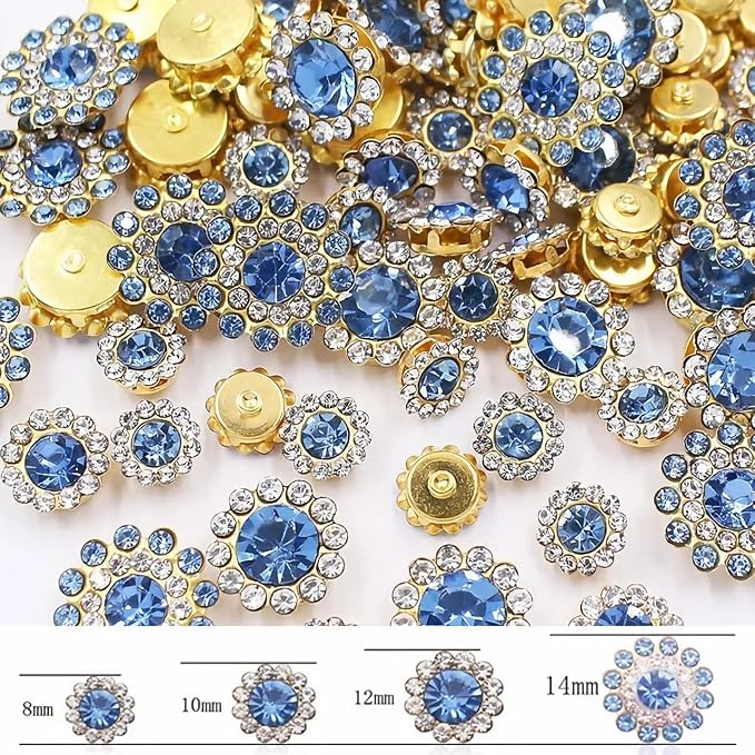 100pcs Crystals Glass Sew on Rhinestones - Image 2