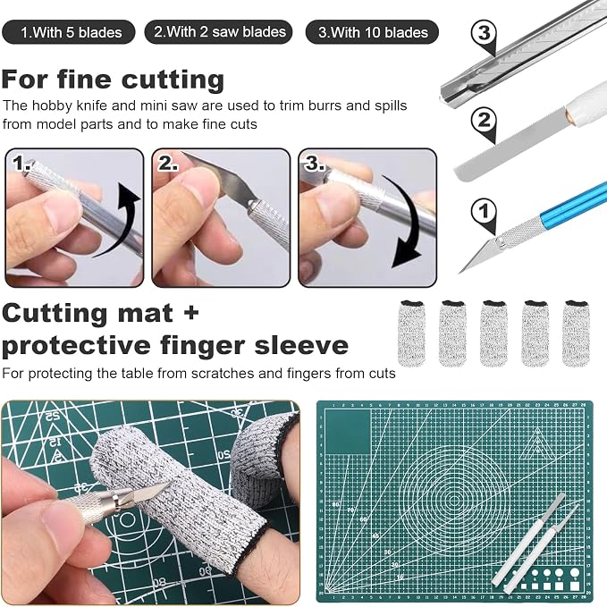 Fippy 101PCS Gundam Model Tools Kit, Hobby Building Tools Kit - Image 5