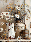 Flowers Paint by Numbers Kit for Adults, Daisy Paint by Numbers Kit for Adults by MANDUN