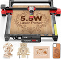 Laser Engraver CK1-55 Laser Cutter 40W, High Precision 5500mW Output, Quick Engraving 30000mm/min, Laser Engraving Machine for Wood Metal Leather