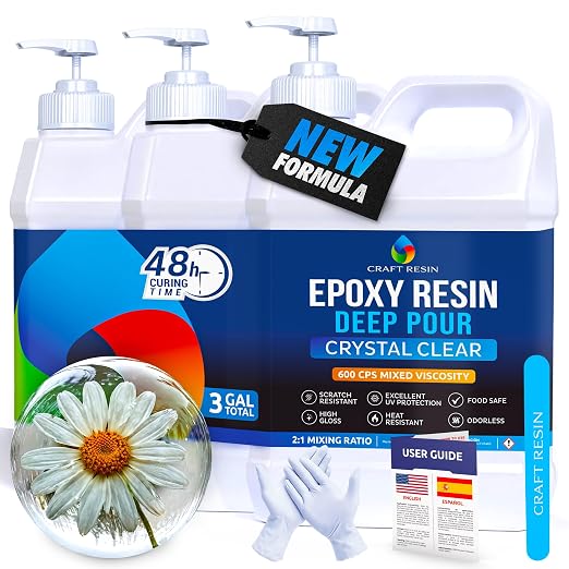 Craft Resin Deep Pour Epoxy Resin Kit 3 Gallon – by CraftResin