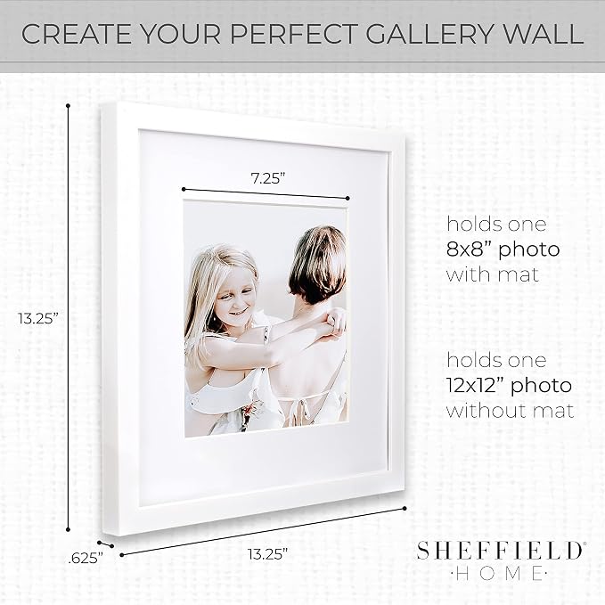 Sheffield Home 9 Piece Gallery Wall Frame Set, 12x12 Inch - Image 3