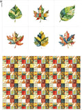 Autumn Leaf Patchwork Cotton Fabric Panel – 6 Designs + Bonus Sheet 29.5×19.6 by FabricsTown