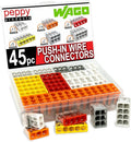 Wago 2773 Wall Nuts 45pc Push-in Wire Connector Assortment Kit with Case | Splicing for Solid and Stranded Electrical Conductors | 2773-402, 2773-403, 2773-404, 2773-405, 2773-406, 2773-408