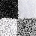 UPINS 1200Pcs Black and White Pony Beads, Halloween Pony Beads Bulk Hair Crafts by UPINS