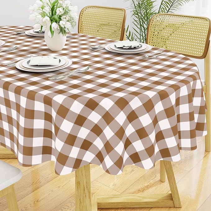 Smiry Oval Table Cloth, Waterproof Vinyl Tablecloths by Smiry