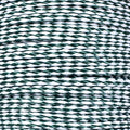 Hollow Braid Polypropylene Rope (1/2 Inch, 100 Feet, Hunter Green and White) - Barrier Rope - Trail Marking, Crowd Control, Golf Courses