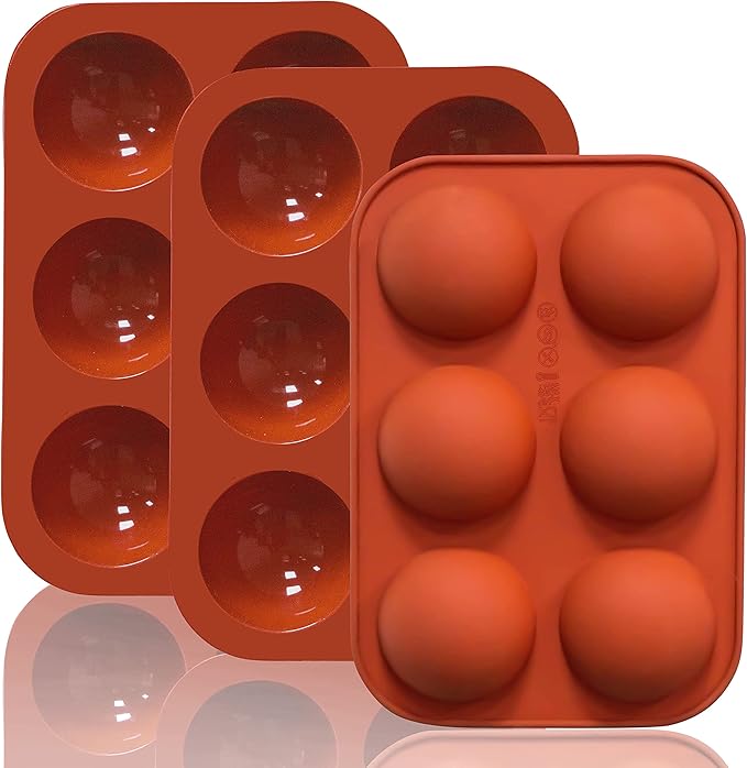 Lerykin 6 Holes Medium Semi Sphere Silicone Molds, 3 Packs Half Sphere Silicone by Lerykin