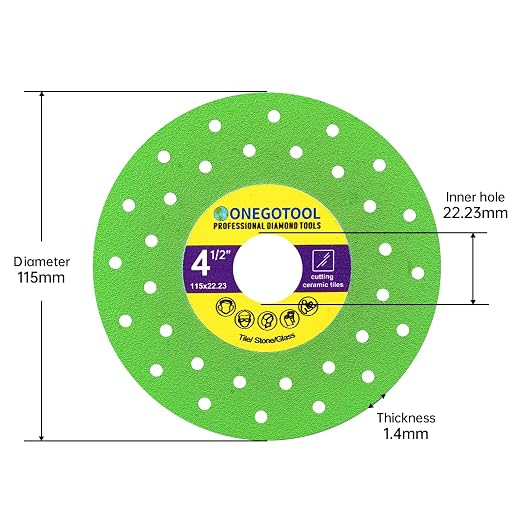 4-1/2 inch Tile Cutter Diamond Saw Blade - Image 2
