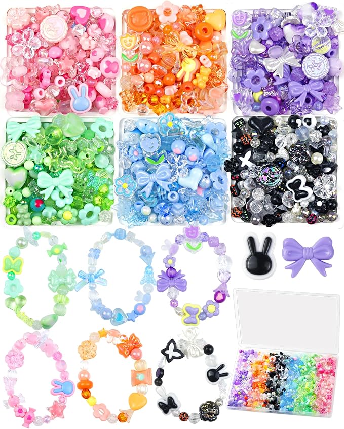 FIVEIZERO 480PCS Assorted Acrylic Beads by FIVEIZERO