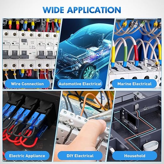 Nilight 300PCS CE5 Closed End Crimp Terminal 12-10 Gauge Nylon Insulated Closed End Wire Cap Wire Connectors Crimp Cap Terminals Connectors for Automotive Car Truck Boats Marine Electrical Wiring