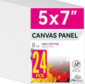 PHOENIX Small Painting Canvas Panels 5x7 Inch, 24 Bulk Pack - 8 Oz Triple by PHOENIX
