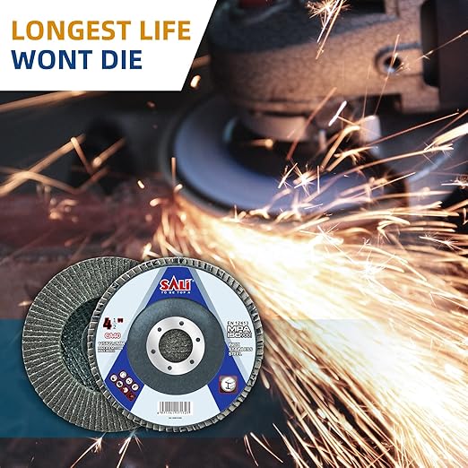 Sali 20 Pack Flap Disc 40 Grit 4.5" x 7/8-Inch Sanding Disc Bevel Type #29 Premium and Industrial Grade Angle Grinder Grinding Wheel High Performance Edge Grinding