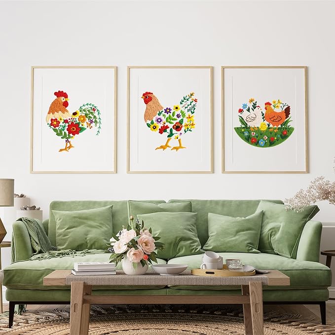 Louise Maelys 3 Packs Chicken Embroidery Kit - Image 7