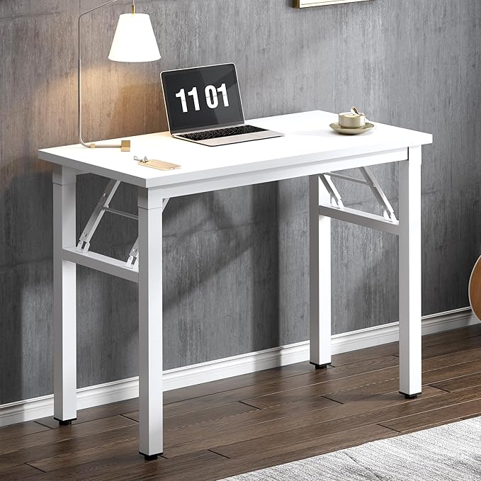 Need Small Folding Computer Desk, 31.5 Inch Writing Table, Sturdy Foldable Desk - Image 2