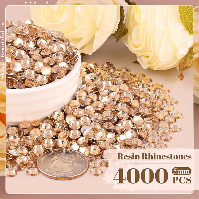 4000PCS 5mm Resin Rhinestones Bulk - Image 2