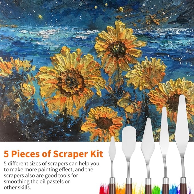 5pcs Palette Knife, Stainless Steel Spatula Palette Knife set, Pallet Knife - Image 7