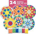 Podzly Sand Painting Mandala Coloring Craft Kits 24 Piece – Self-Adhesive Sand by Podzly