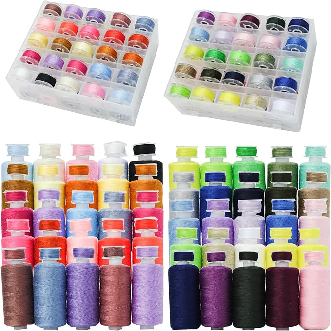 100Pcs Bobbins Sewing Threads Kit 50 Colors 500 Yards Sewing Polyester Thread - Image 3