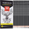 MARTCOLOR Drawing Sketching Pencils Set, 12 Pack Graphite Pencils | Ideal by MARTCOLOR