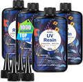 KISREL UV Resin 1000g，4 x 250g UV Resin Kit, Hard Type Crystal Clear by KISREL