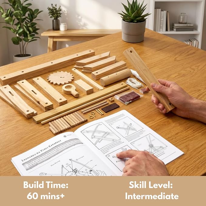 PATHFINDERS STEM Leonardo da Vinci Catapult Kit | Trebuchet Science Kit - Image 2