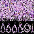 200-260PCS TINKRSTUFF Assorted Purple Acrylic Beads by TINKRSTUFF