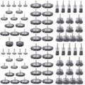 Rocaris 82 Pack Carbon Steel Wire Wheel Brush, Cup Brush, Wheel Brush, Pen Brush Set with 1/4-Inch Shank for Rust Removal, Corrosion and Scrub Surfaces, Grey
