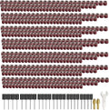 Tnisesm 552Pcs Aluminum Oxide Sanding Drum Set,Including 525 Pieces 80 120 150 240 320 400 600 Grit Drum Sander Sanding Sleeves and 24 Pieces Drum Mandrels for Dremel Rotary Tool,Sanding Drums