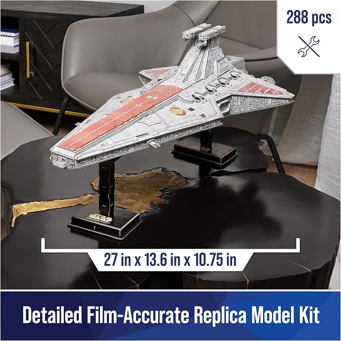 4D Build Star Wars Deluxe Venator-Class Star Destroyer 3D Model Kit, Star Wars - Image 2