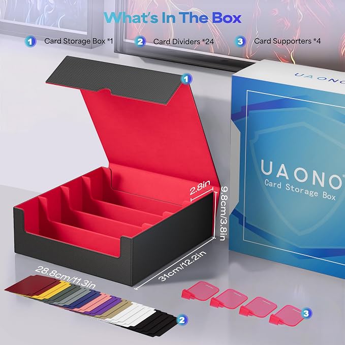 UAONO Trading Card Storage Box, Holds 2400 Sleeved Cards - Image 7