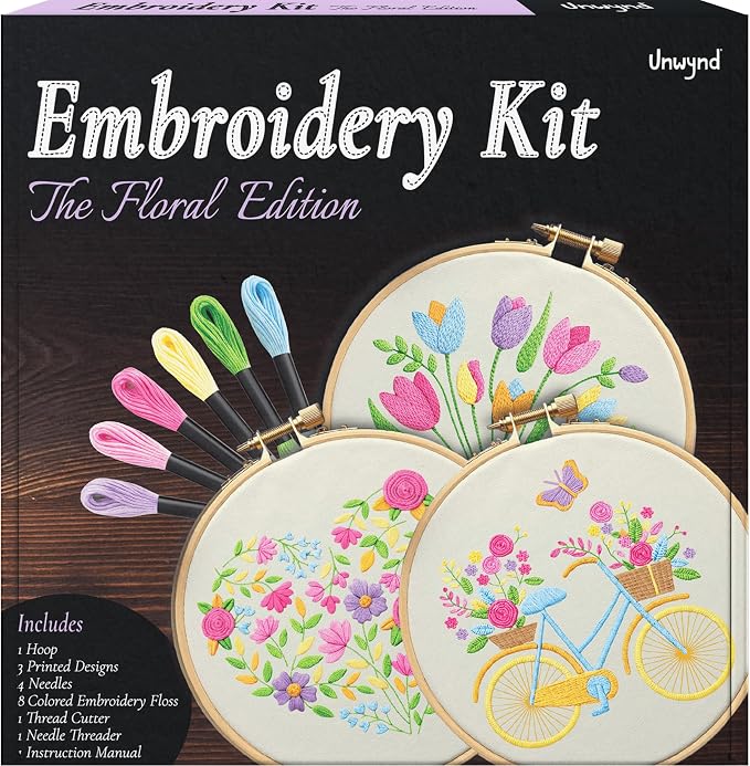 Unwynd Embroidery Kit Floral Theme by Unwynd