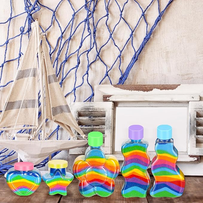 Tanlade 50 Pcs Plastic Sand Art Bottles - Image 5