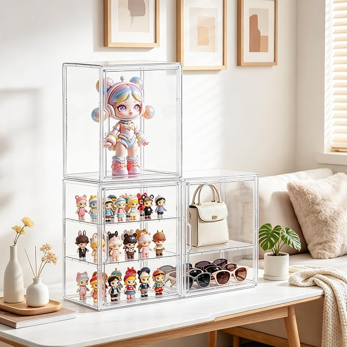Attelite Acrylic Display Case for Collectibles Adjustable 3-Tiers，1Pack | 3 - Image 5