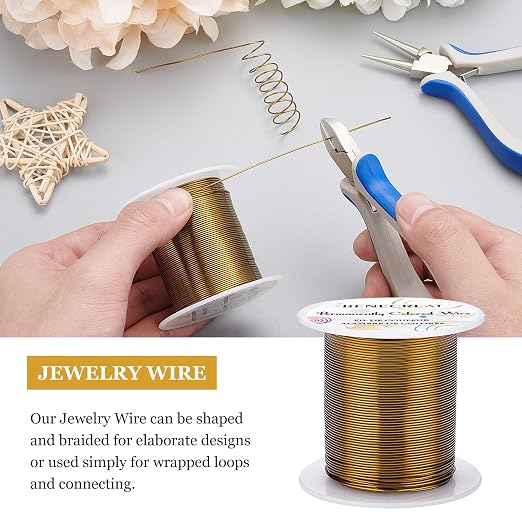 BENECREAT 20 Gauge 32 Yards Jewelry Beading Wire Tarnish Resistant Copper Wire - Image 4