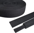 2:1 Ratio Flat Heat Shrinkable Braided Sleeving,Electrical Insulating Tubing,Durable Automotive Fabric Harness Shrinking Sheath (1-3/8"-20ft)