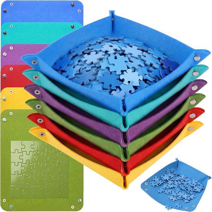 6PCS Large Puzzle Sorting Trays 11.8" x 9.2", Stackable Puzzle Organizer by Samiusy