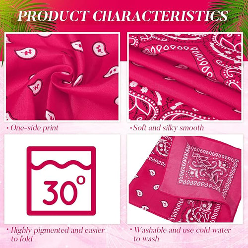 100 Pack Bandanas Unisex Paisley Bandanas Bulk Multi Purpose Cowboy Head Wrap - Image 2