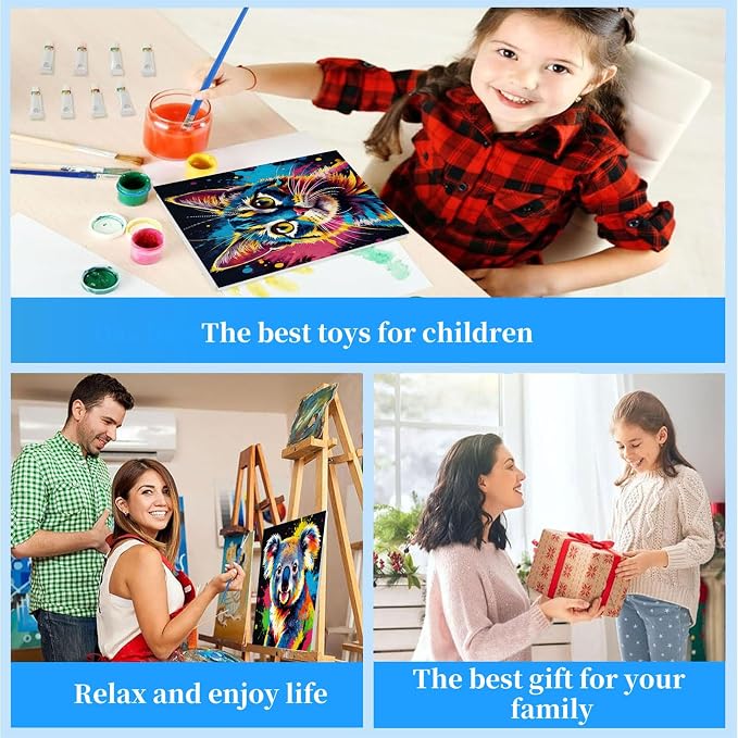 4 Pack Paint by Numbers Kit for Kids - Image 7