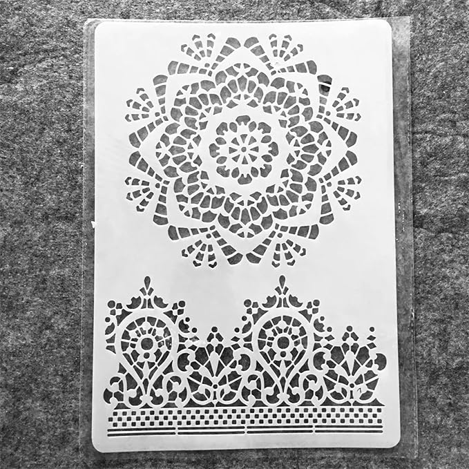 TIAMECH A4 Reusable Vintage Crown Stencil - Image 3